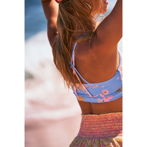 NWOT LoveShackFancy x Bandier Strappy Bra Mixed-Print Leggings Carnation Kisses - Picture 13 of 16